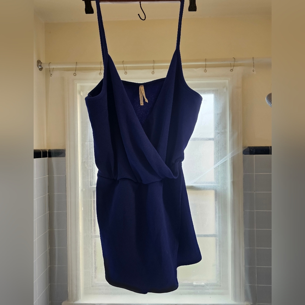 SHE from Forever 21 Summer 2015 collection Bright Blue club romper Size M